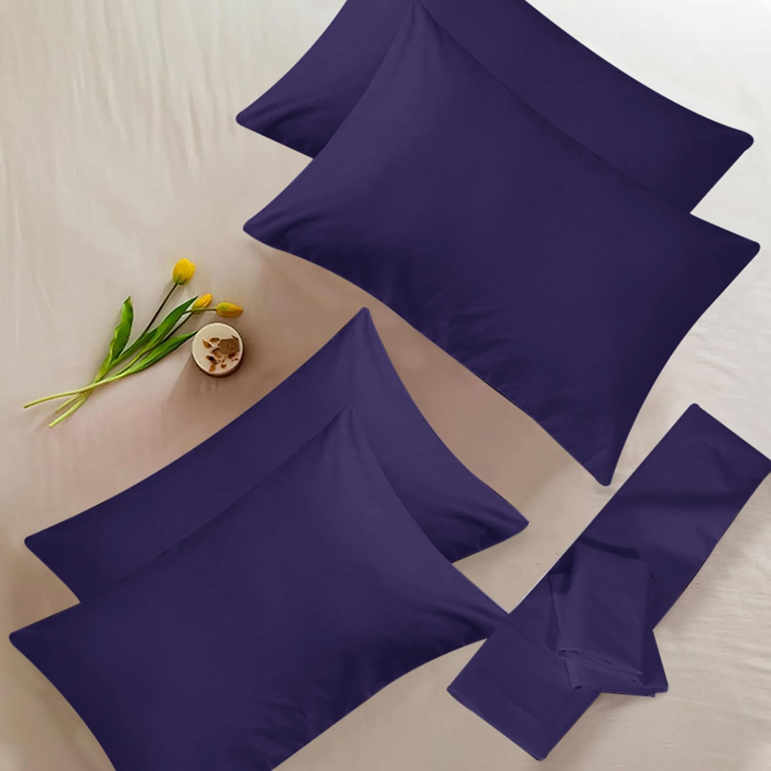 NAFAY LIVING Pillow Cases 4 Pack Cotton 300 Thread Count, Hotel Quality Pillow Covers with Envelope Enclosure - Image 3