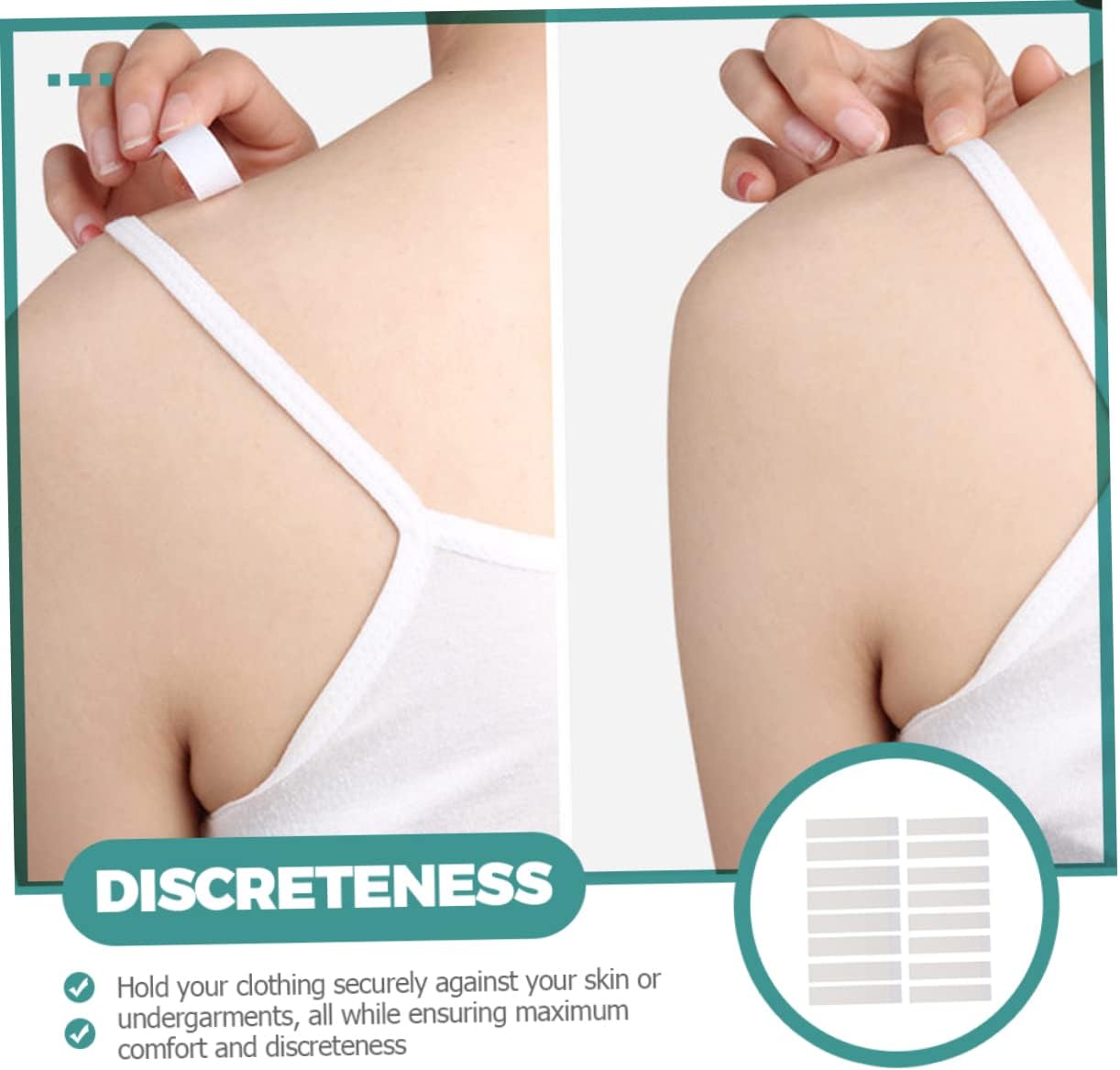 4packs Double-sided Clothing Tape Invisible Body Strips for Women Anti-slip Secure Adhesive for Dresses Swimsuits and More