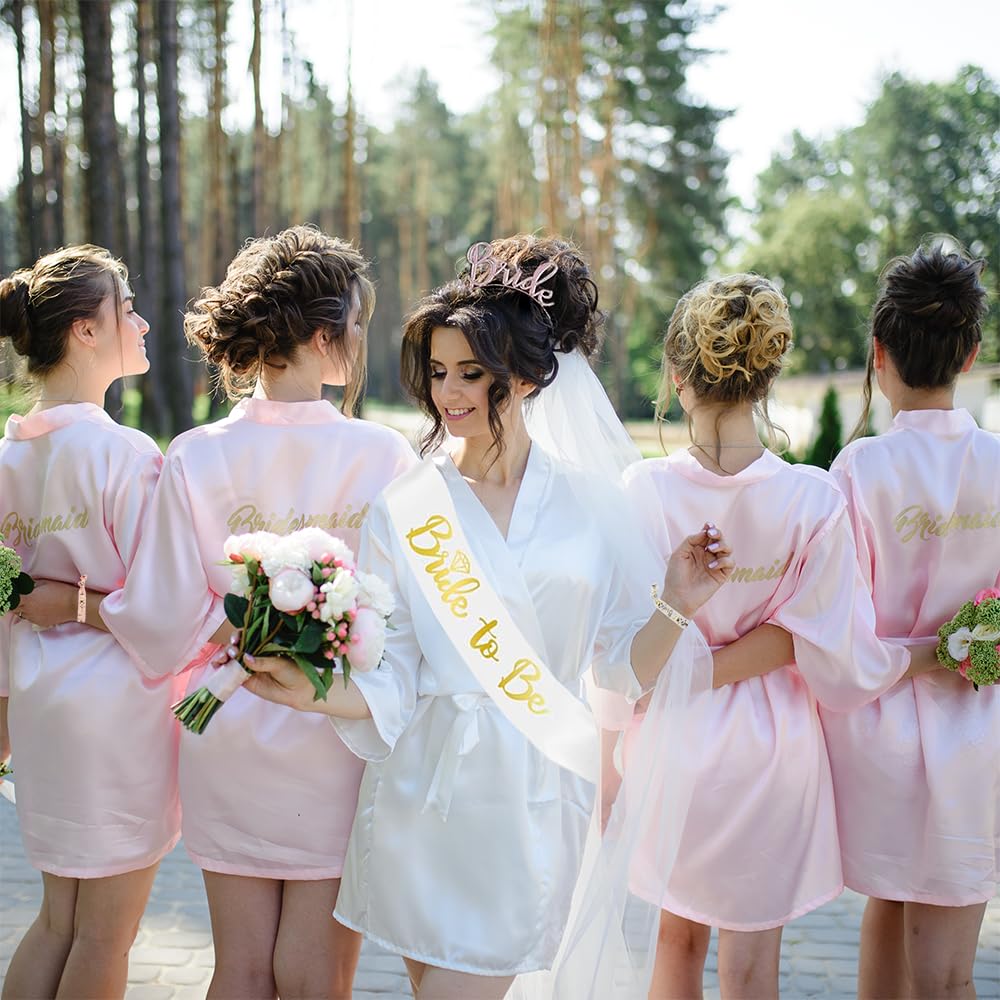Set di 12 fasce per addio al nubilato, 11 fasce per tribù da sposa rosa e 1 fascia bianca per addio al nubilato, festa di addio al nubilato, festa di addio al