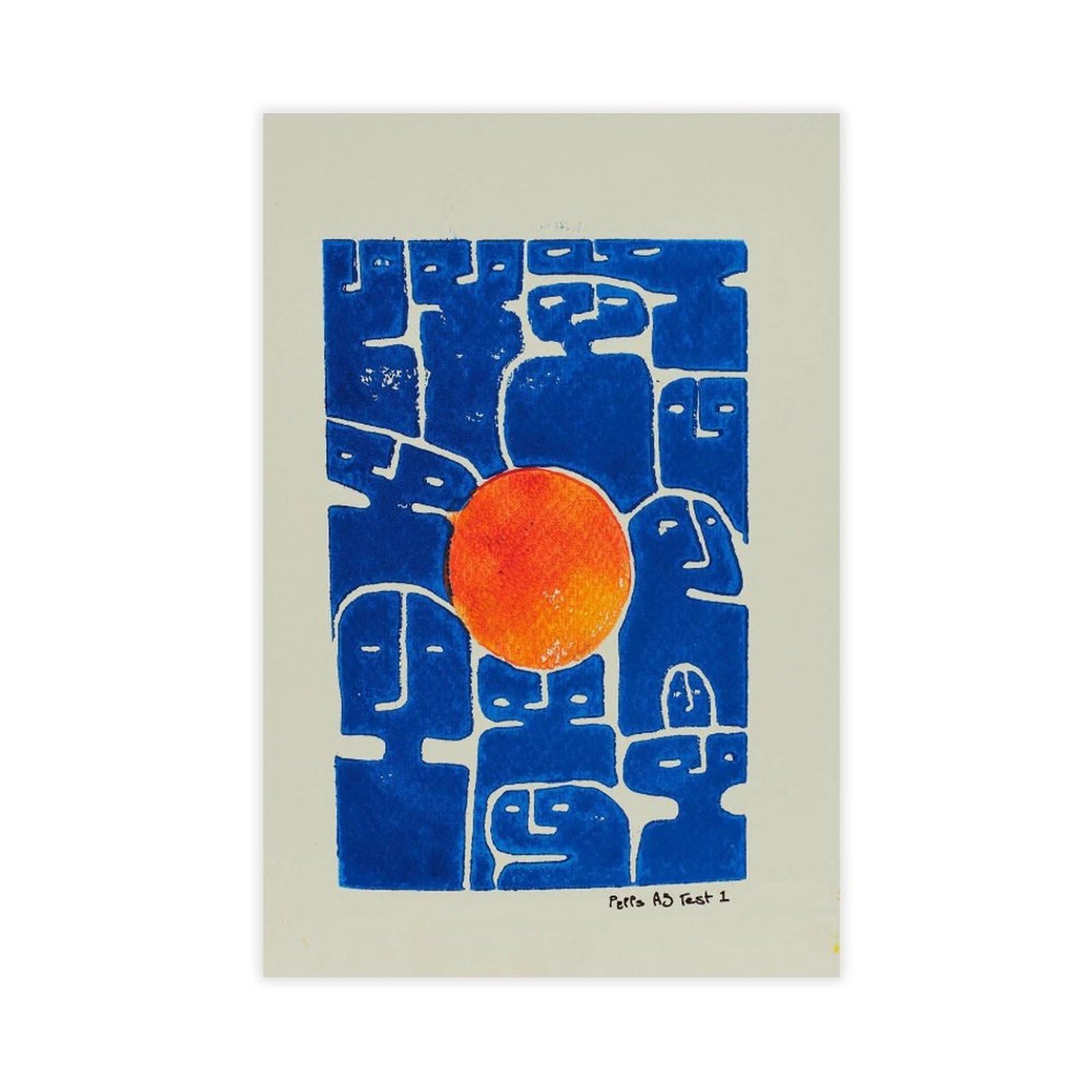 Bareronor Abstract Faces Canvas Poster Bedroom Decor Landscape Office Room Decor Gift 24" L X 36" W