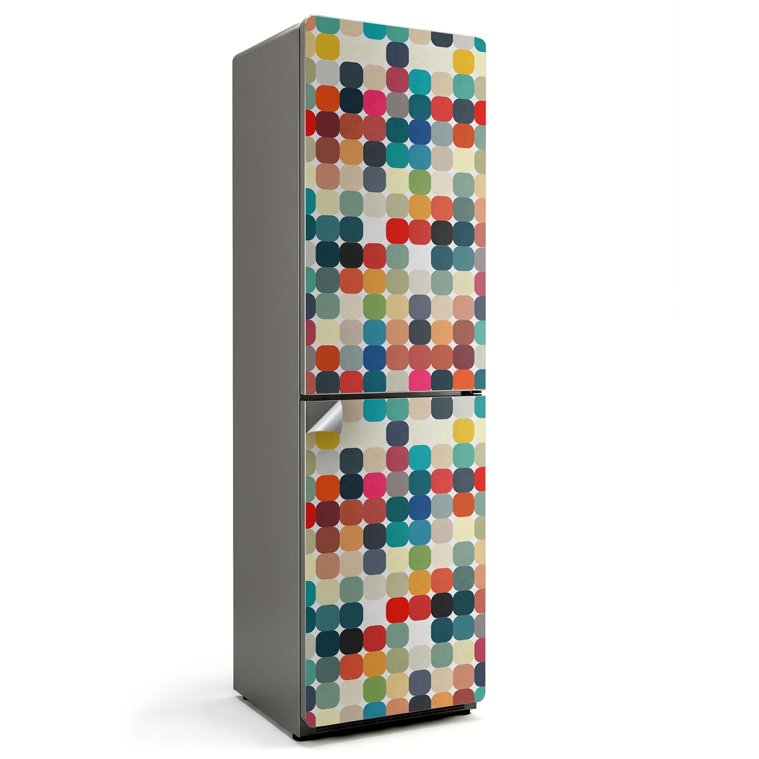 Sticker pour cuisine et frigo à motifs colorés de 60x205 cm