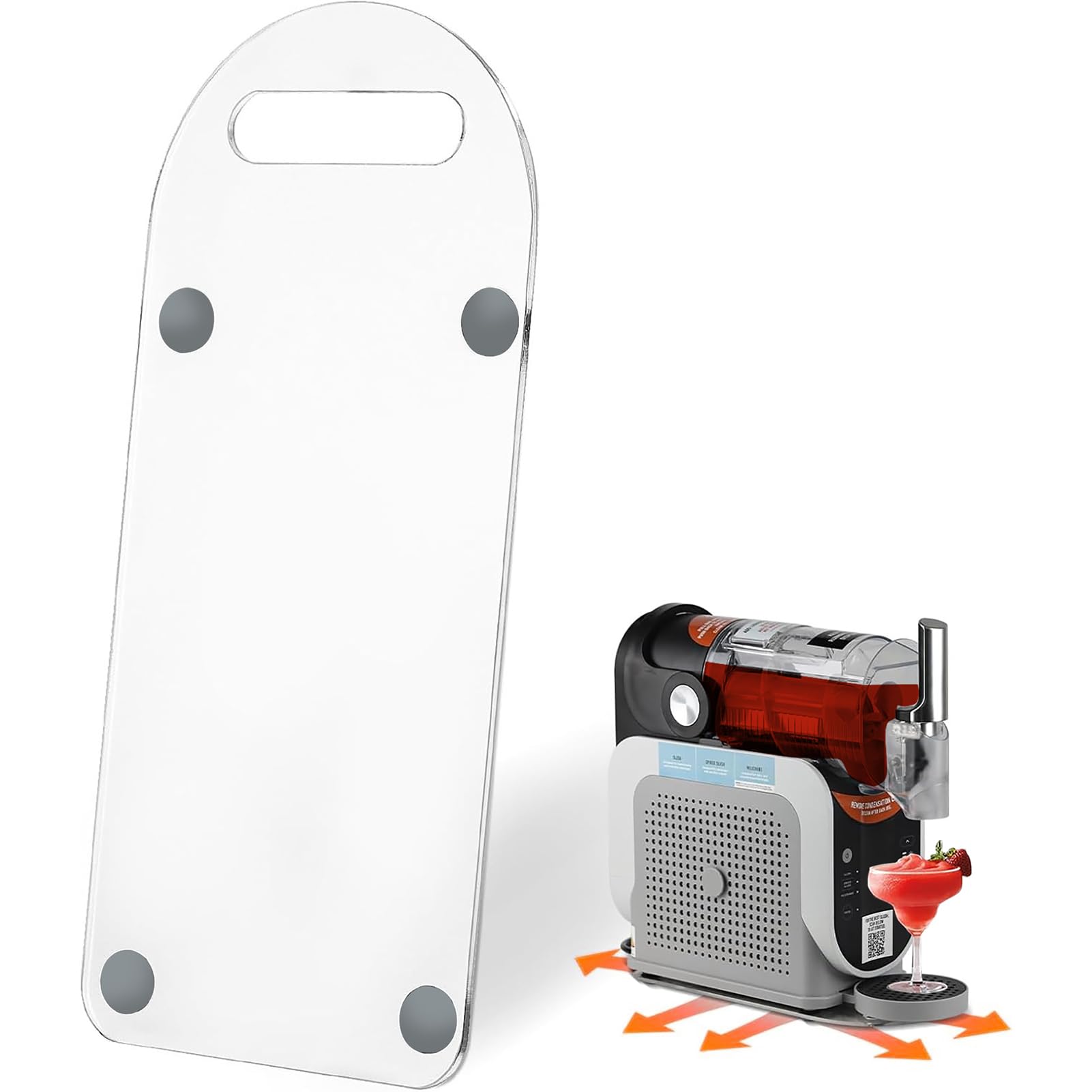 Sliding Mat for Ninja Slushie Machine Accessories, Acrylic Slider Pad for Slushie Machine FS299, FS301, FS300, Smooth Move Accessory, Great for