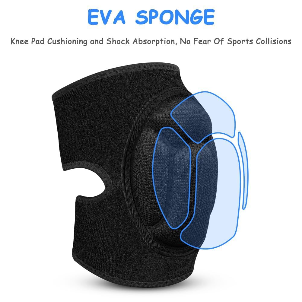 MRKU Genouillères de Sport antidérapantes, 1 Paire, 30 mm d'épaisseur, Protection Anti-Collision pour Le Jardinage, la Construction, Le Nettoyage des sols et l'équitation.