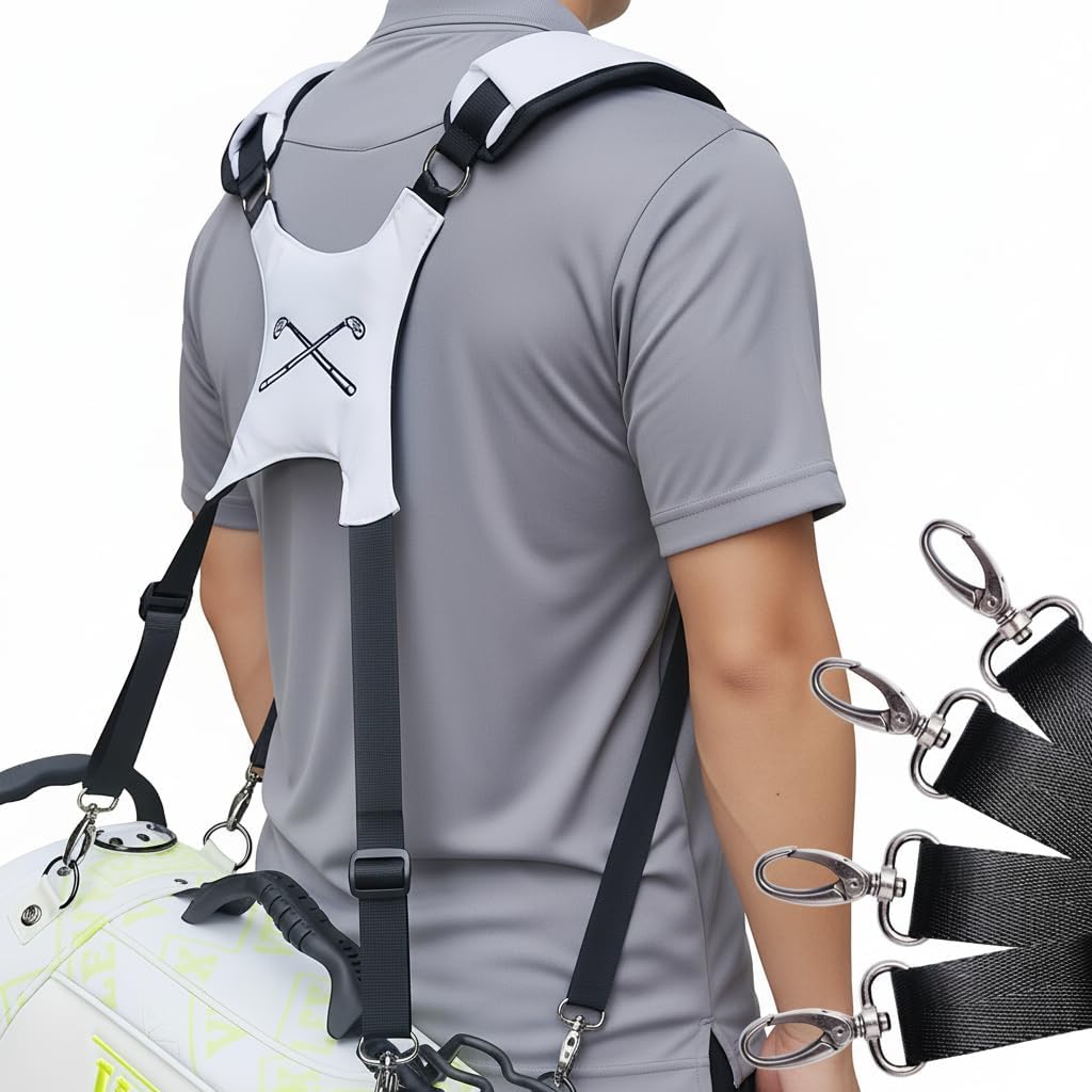 Golf Bag Straps, Universal Replacement Double Shoulder Adjustable Golf Carrying Bag Straps for Tool Backpacks, Cello Case, Ski Bag, Backpack Sprayer, Dog Backpack, Hiking Bag