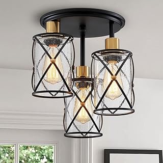 WUZUPS Chandelier Semi Flushmount Industrial ...,