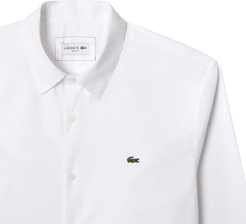 Miniatura 6 de Lacoste Camisa de manga larga con botones de popelina ajustada para hombre
