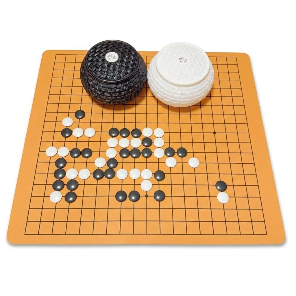 Go Game Set, Plastic Stones and Board