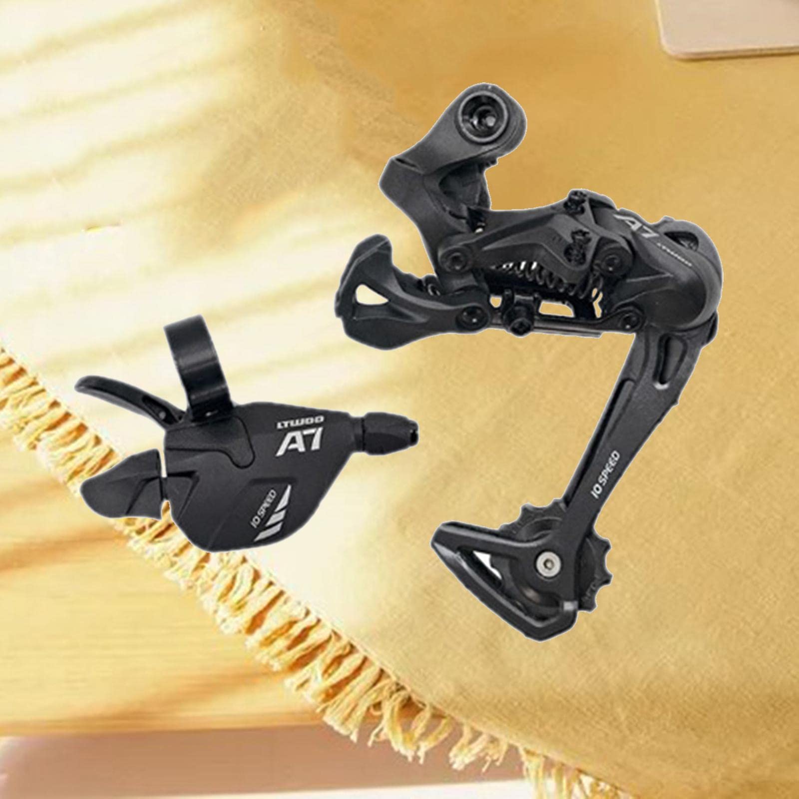 Dérailleur arrière à longue cage pour vélo - Montage direct - 10 vitesses