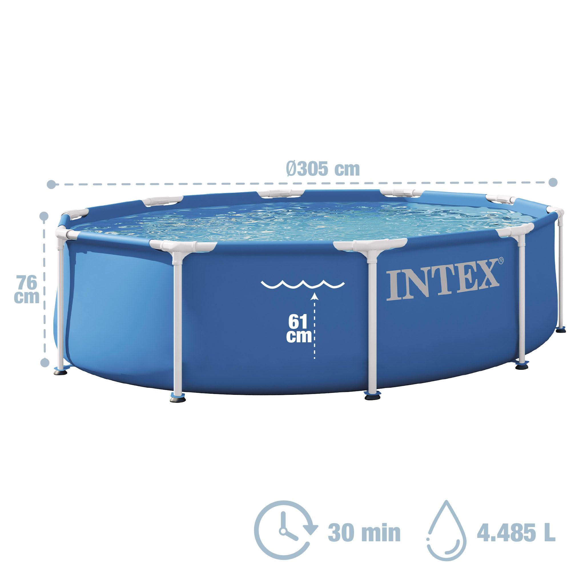 Intex 28200ND 3.05m x 76cm Metal Frame Pool