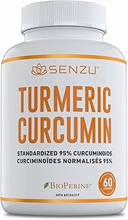 Pure 95% Turmeric Curcumin with BioPerine | Turmeric Root Extract 95% Curcuminoids for Joint Support | Vegan & Non-GMO Dietary Supplement | Made in Canada