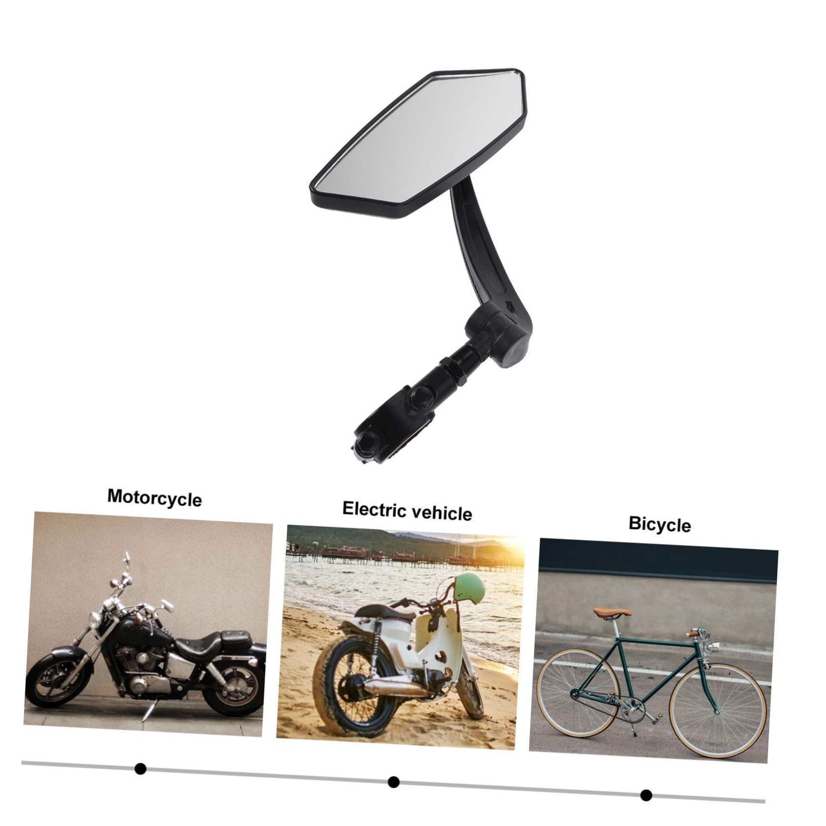 Toyvian 5 Pezzi Specchietto Retrovisore per Laterale con Angolo per Mountain Bike Facile Installazione e Alta per Maggiore Sicurezza