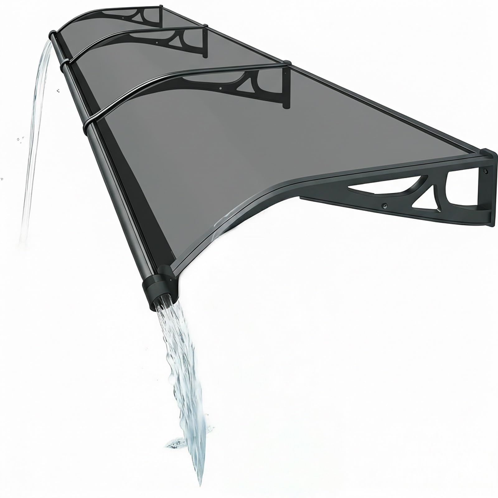 GJMSSMY Outdoor Door Canopy, Durable Aluminum Awning for Windows & Porches, Solid Polycarbonate Rain Cover with Fixed Drip Edge, Weather-Resistant Shelter.