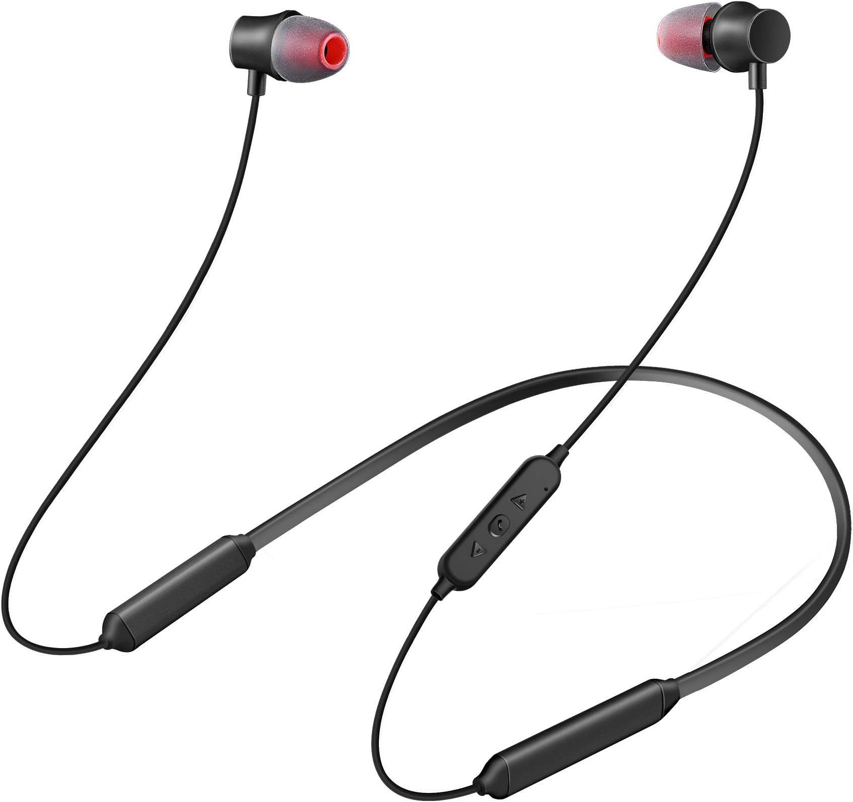 Bluetooth Headphones,Hsility Bluetooth 5.0 Wireless Headphones Sport Bluetooth Earphones IPX5 Waterproof With Microphone for Running/Gym/Workout(Fast Pairing,Secure Fit,12H Playtime） (Black)