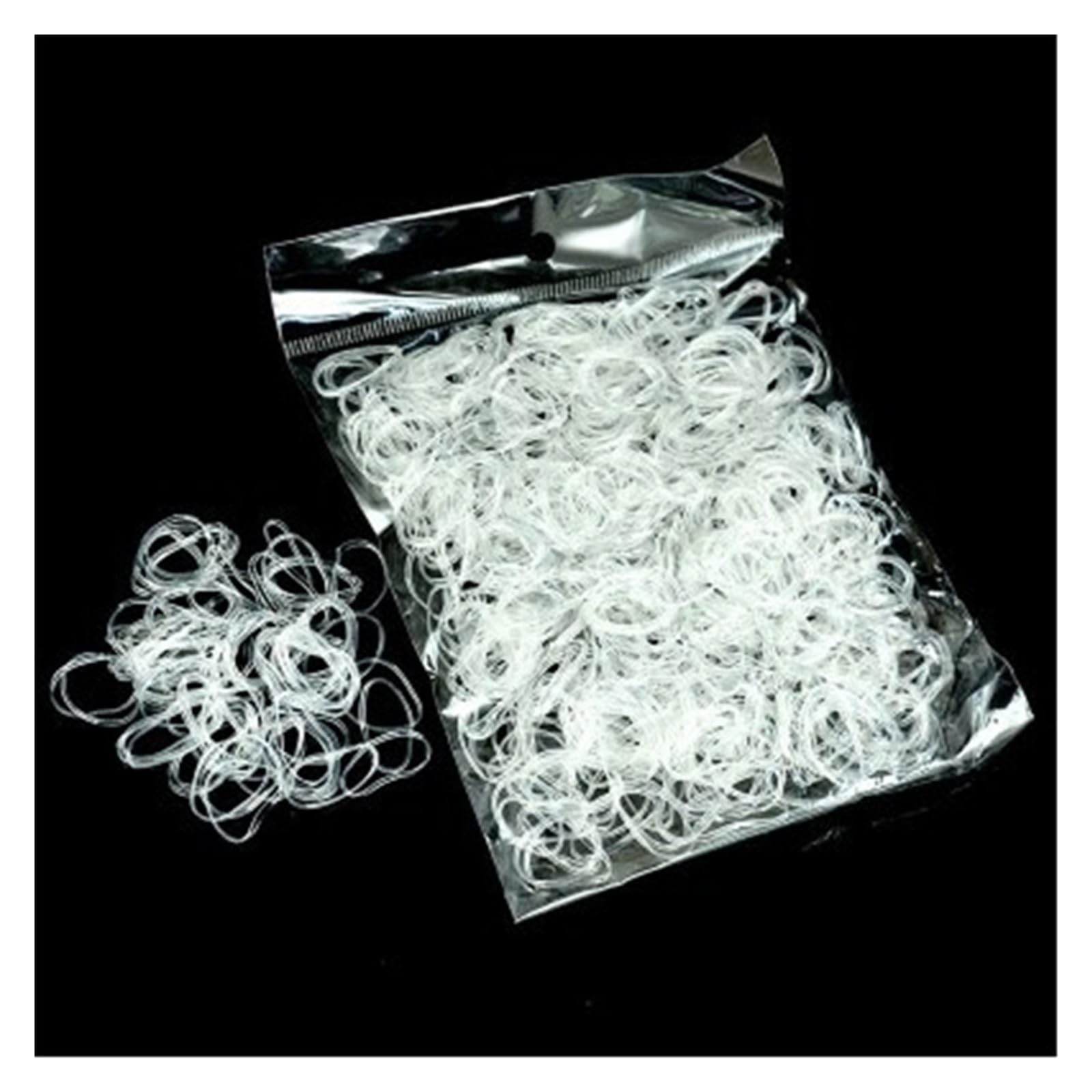 Elastici 1000 Pezzi/Confezione di Elastici for Capelli in Gel Trasparente, ECC.(Transparent)
