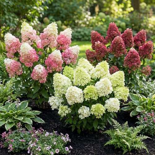 Hortensien Winterhart Paniculata Collection (3 Pflanzen) - Hydrangea pflanzen aus Holland - Echte Garten Hortensie (kein Samen Kunstblumen und nicht künstlich) - Mehrjährig Balkonpflanzen