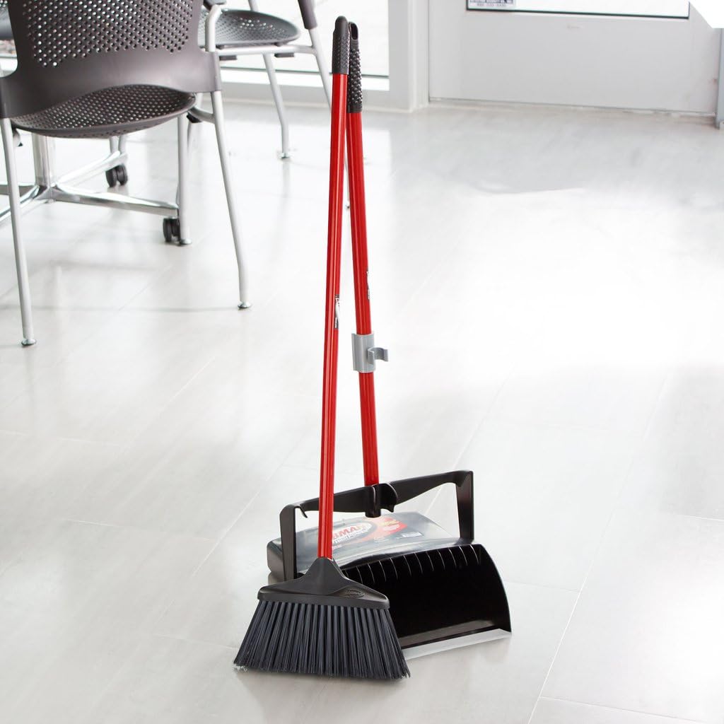 Libman Commercial Deluxe Lobby Broom & Dust Pan (Open Lid) | Case of 2