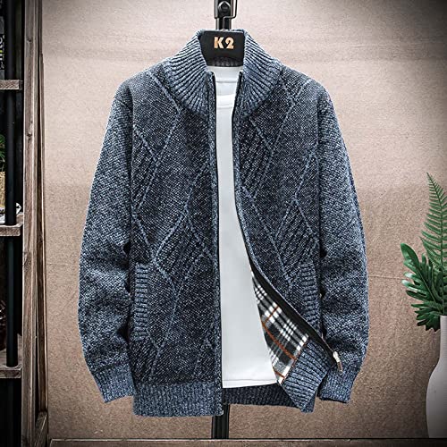 Muscularfit Big and Tall Men's Cardigan Sweaters Fashion Full Zip Fleece Lined Knitted Sweaters Long Sleeve Casual Cardigans2