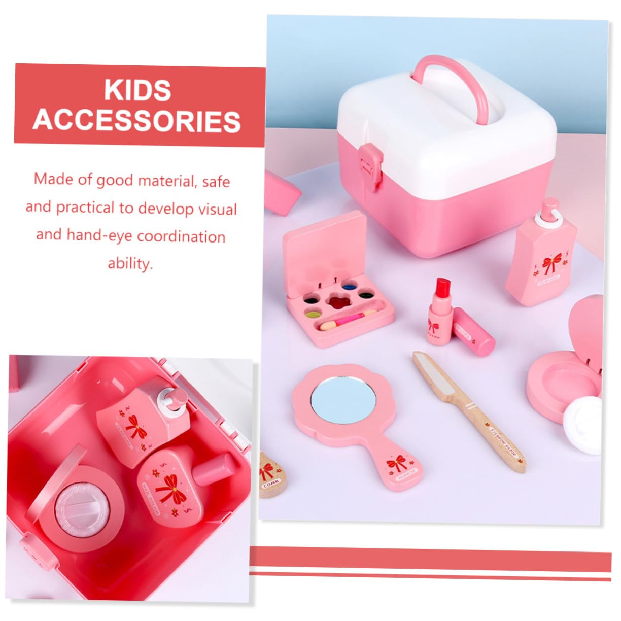 minkissy 1 Satz Interaktives Schminkset für Kindgerechten Accessoires Fördert die Fantasie und Hand Augen Koordination für Kleine Hände Geeignet für Kreative Rollenspiele