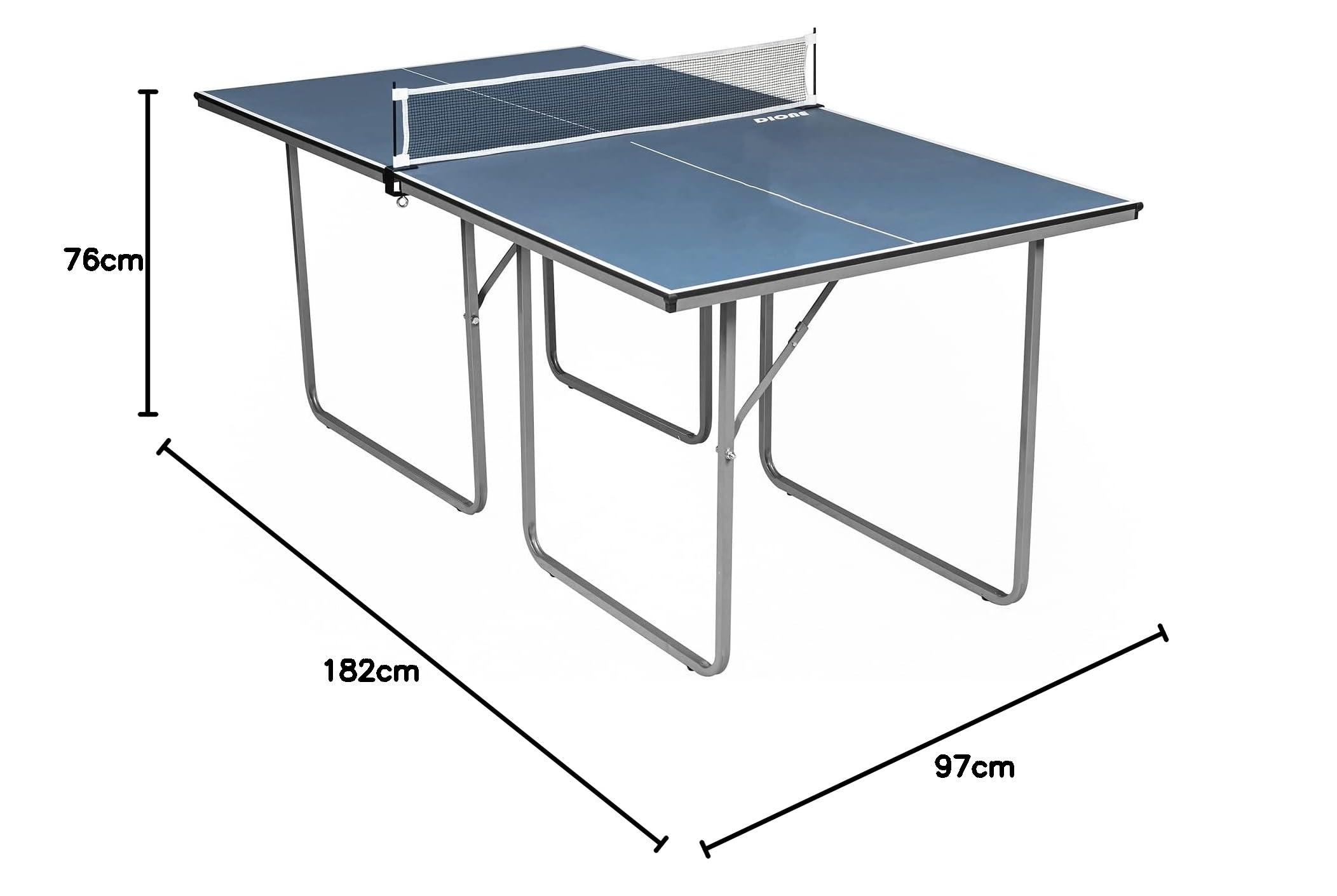Dione Mini plateau de tennis de table / ping-pong 182 x 97 cm