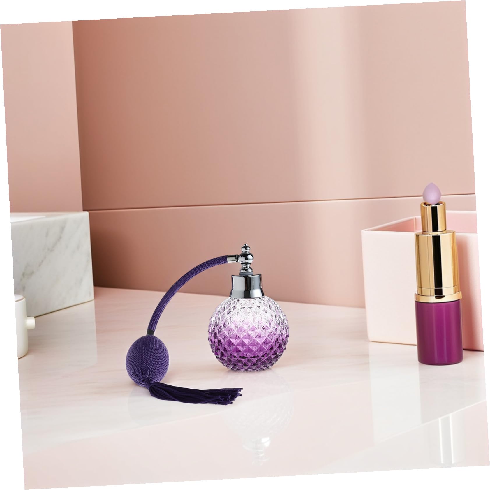 Botella de Perfume Recargable de Vidrio 100ml Púrpura