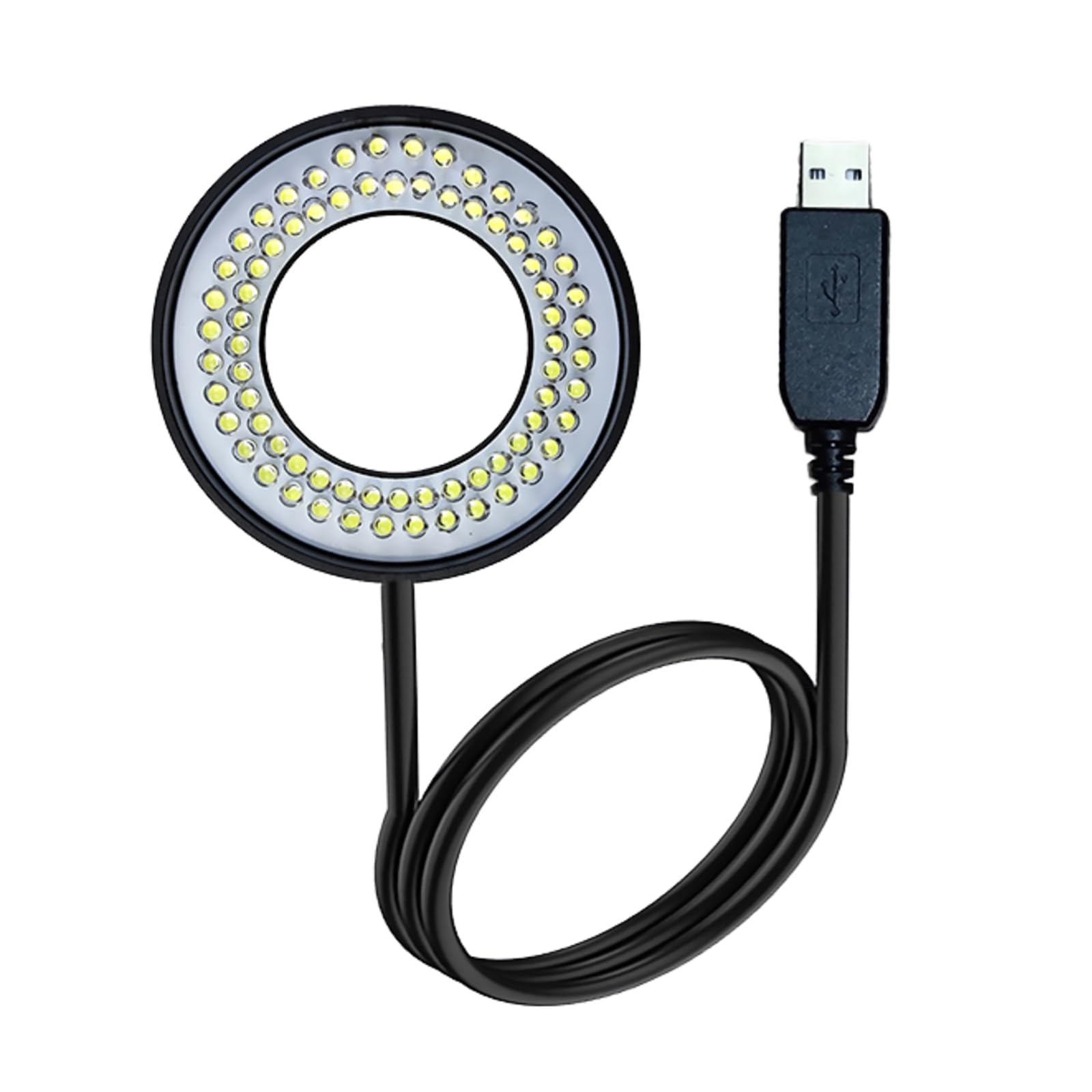 DAGIJIRD Anillo de luz LED iluminador, USB 72 LED foco ajustable fuente de lámpara para microscopio visión científica