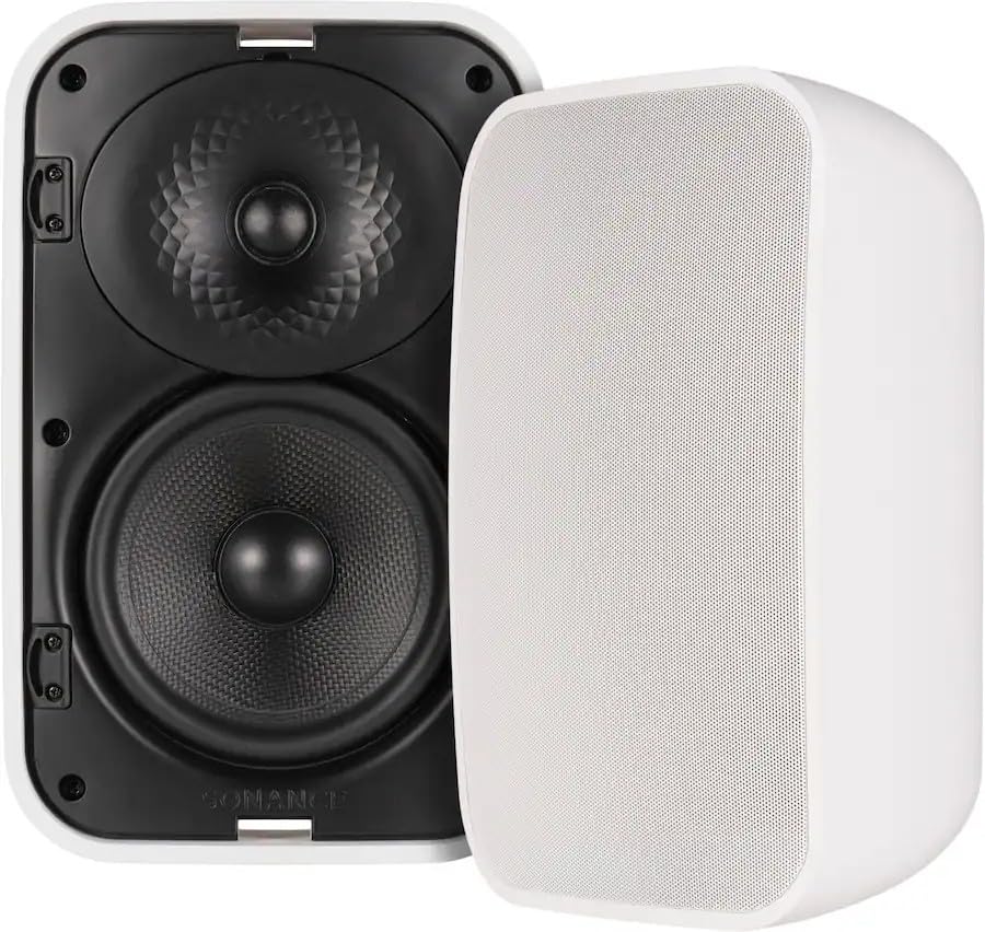 Mariner MX52 Outdoor 5-1/4 2-Way Surface Mount Speakers (Pair) - Paintable White