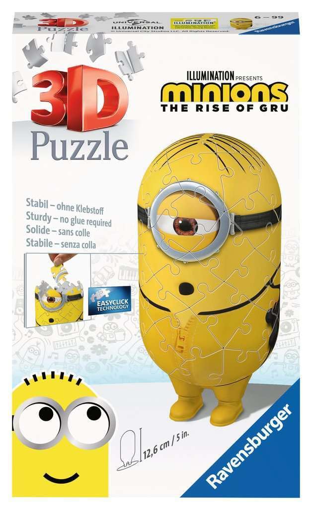 Ravensburger Minions 2 The Rise of Gru Kung Fu Minion Shaped 3D Jigsaw Puzzle for Kids Age 6 Years Up - 54 Pieces - No Glue Required