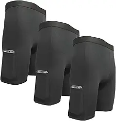 Kit 3 Bermuda Ciclista Com Bolso Segunda Pele Proteção Térmica UV Meia Coxa