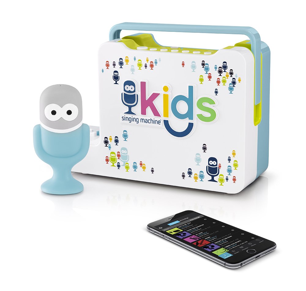 Singing Machine SMK480M Bluetooth Sing Along Kids Karaoke Machine with Mic and In built Speaker, White - Image 2