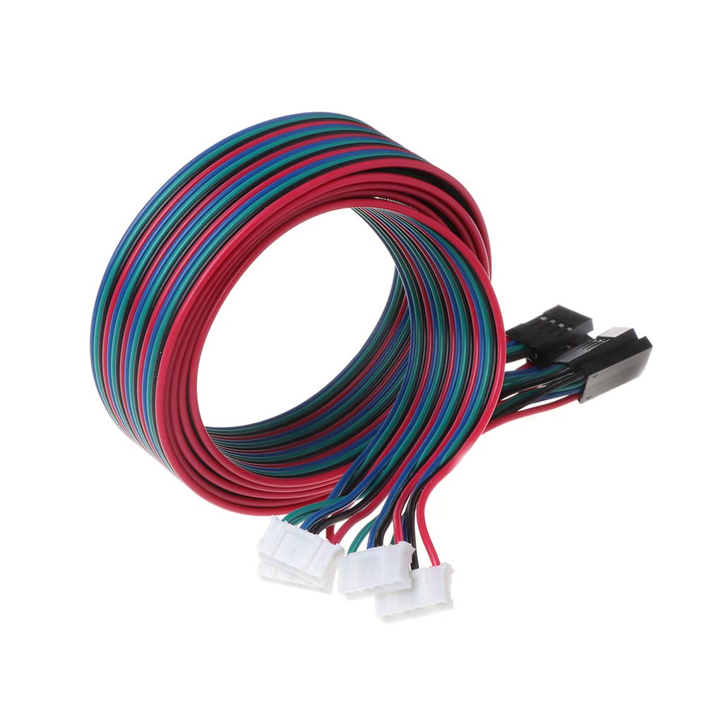 Bilinli As Picture Show 4Pcs 100Cm 4Pin Stepper Motor Cables Xh2.54 Terminal Wire For 3D Printer Nema 17 Stepper Motor