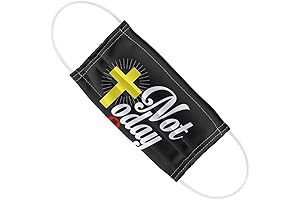 Popfunk Not Today Satan Cross Christian 1-Ply Reusable Face Mask Covering for Adults