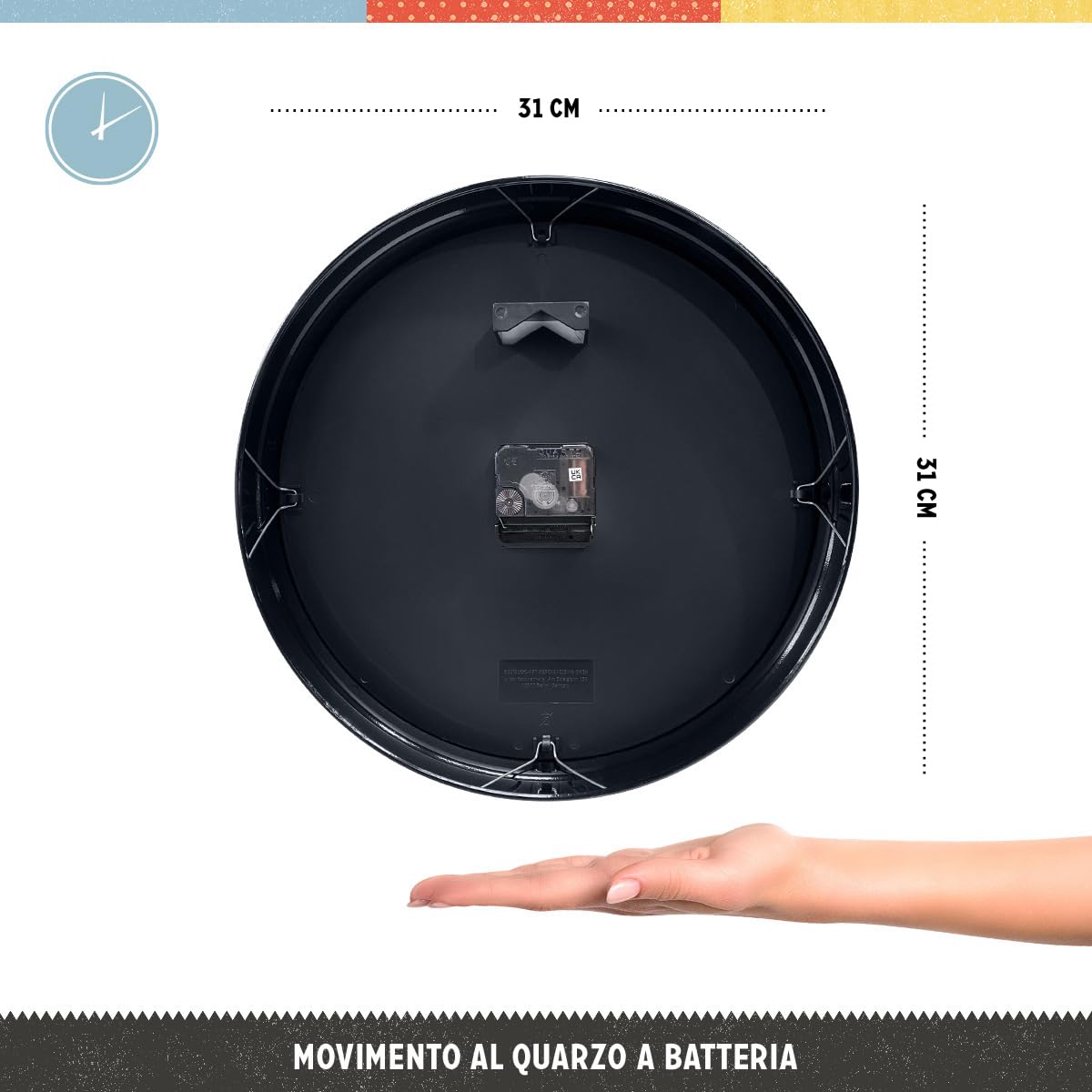 Nostalgic-Art Orologio da muro retrò, Ø 31 cm, BMW – Logo