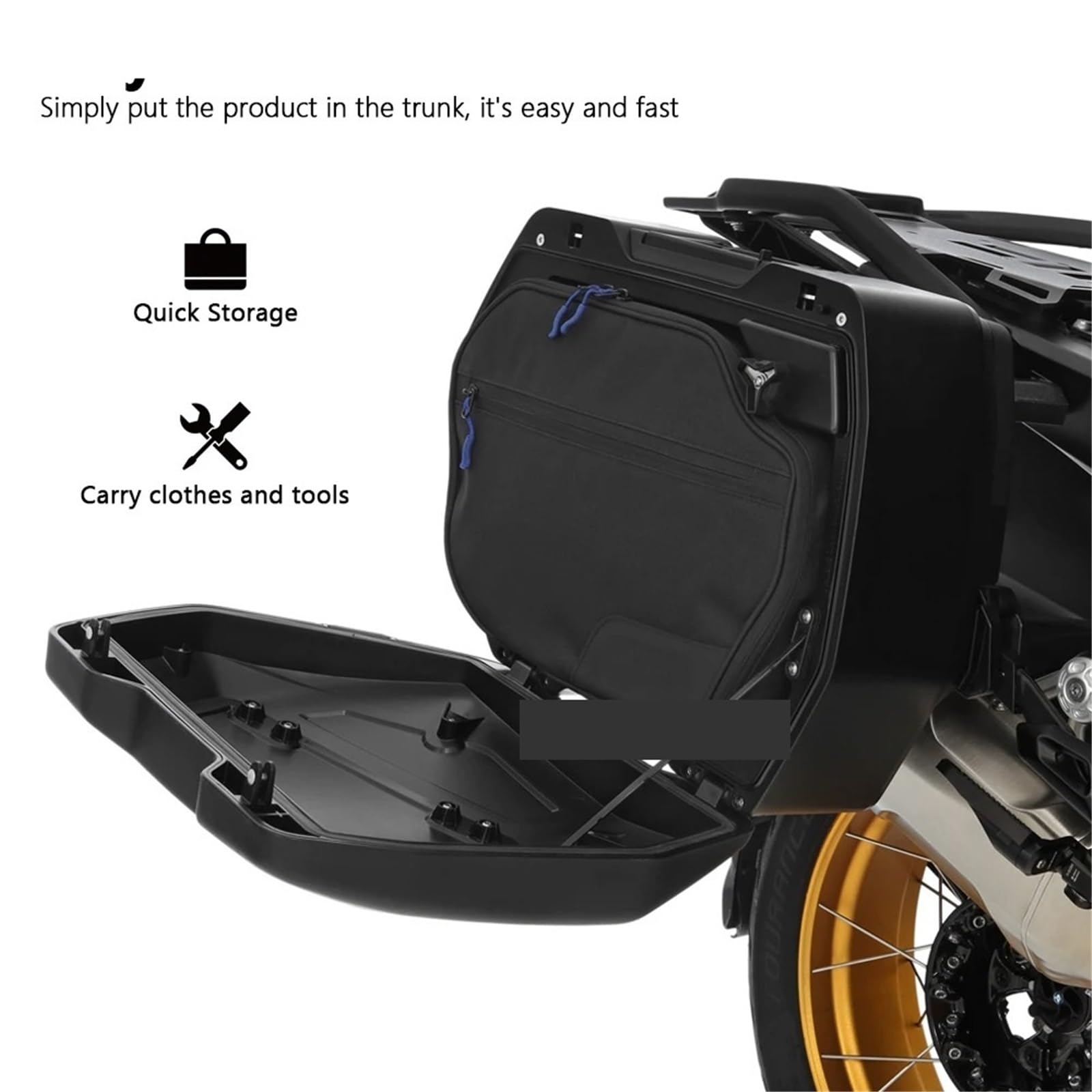 Borsa Moto Per BMW R1300GS R1300 R 1300 GS 1300GS Moto Bagagli Borsa Interna Espandibile Case Pannier Bisaccia Borse Attrezzi Valigie Laterali Motos(Set Bag)
