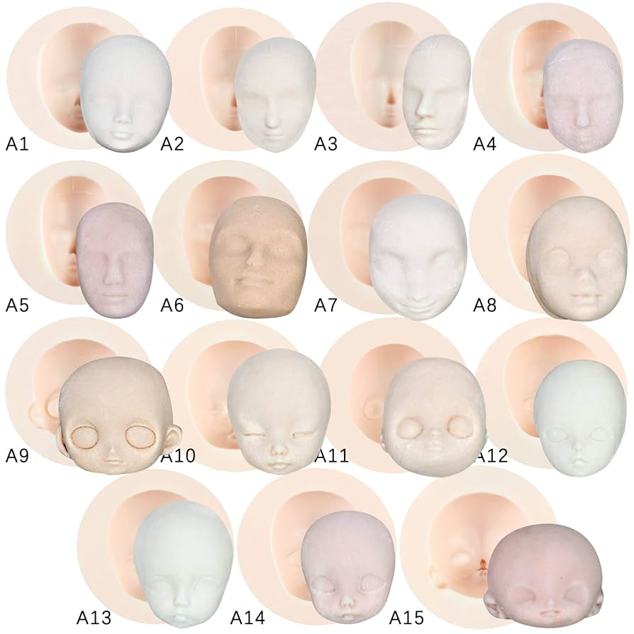 ハンドメイド　顔型 Amazon.co.jp: Funshowcase BJDドール 人形顔型 6/1 シリコン