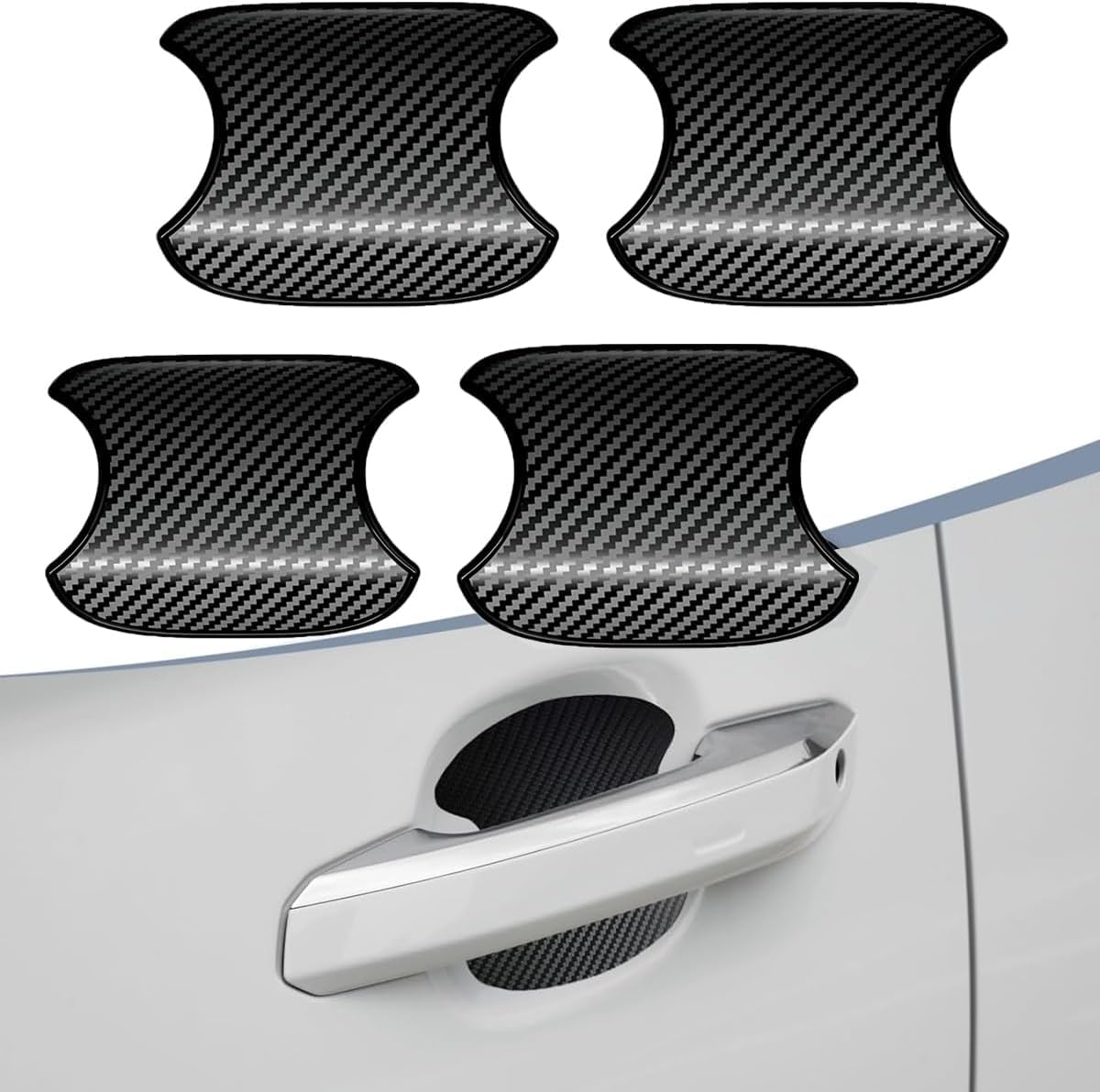 Ochrona klamki samochodu do Renault Austral 2022-2025 2026, 3D Carbon ochrona przed zarysowaniem, naklejka ochronna na klamkę drzwi (4 sztuki)
