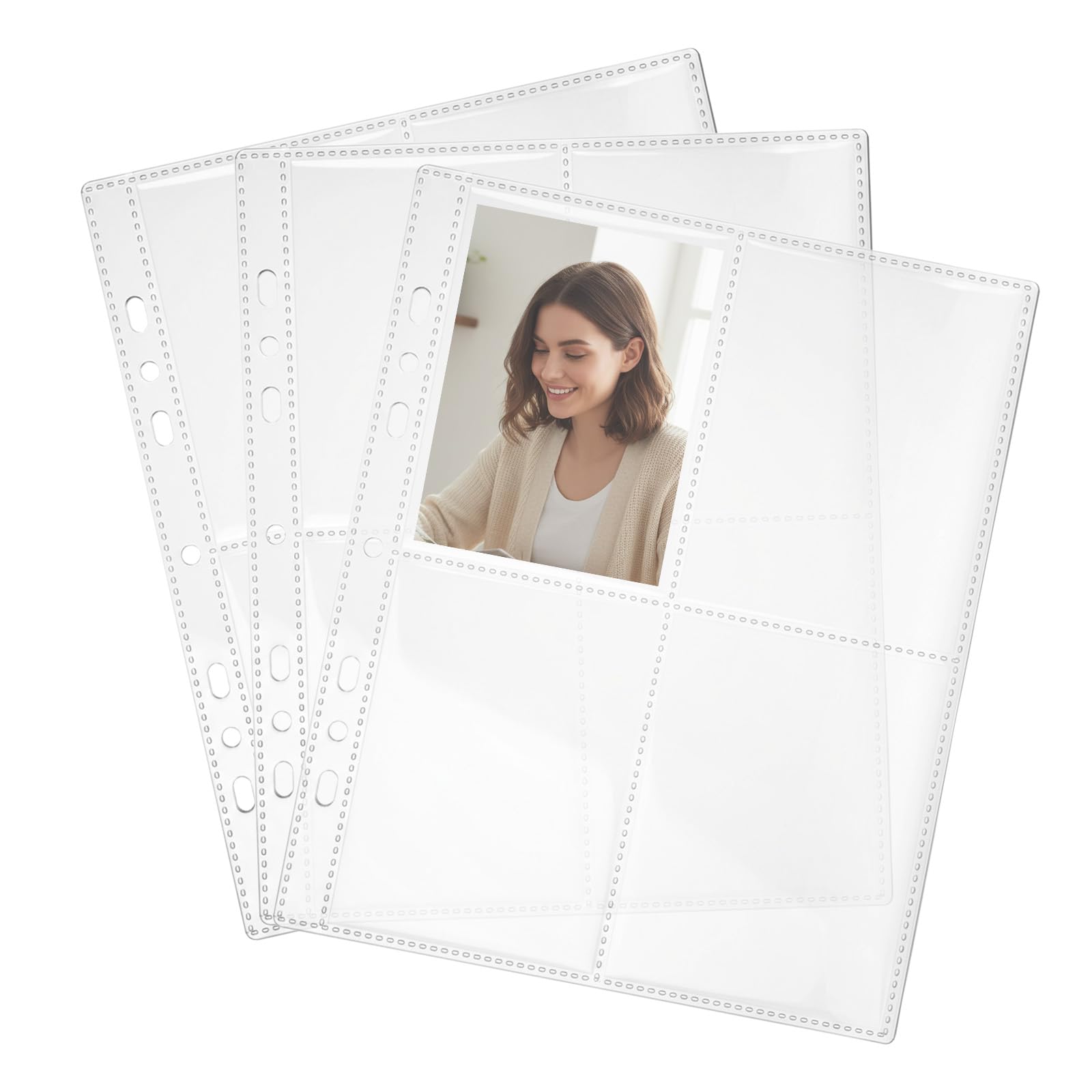 RAHHLIZS 30 Pack 400 Pockets Photocard Sleeves for 6 Ring A5 Binder