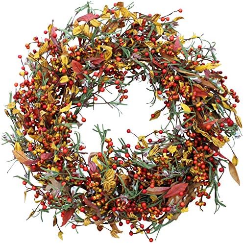 The Wreath Depot Appalachia Berry Silk Fall Door Wreath 24 inch, ...