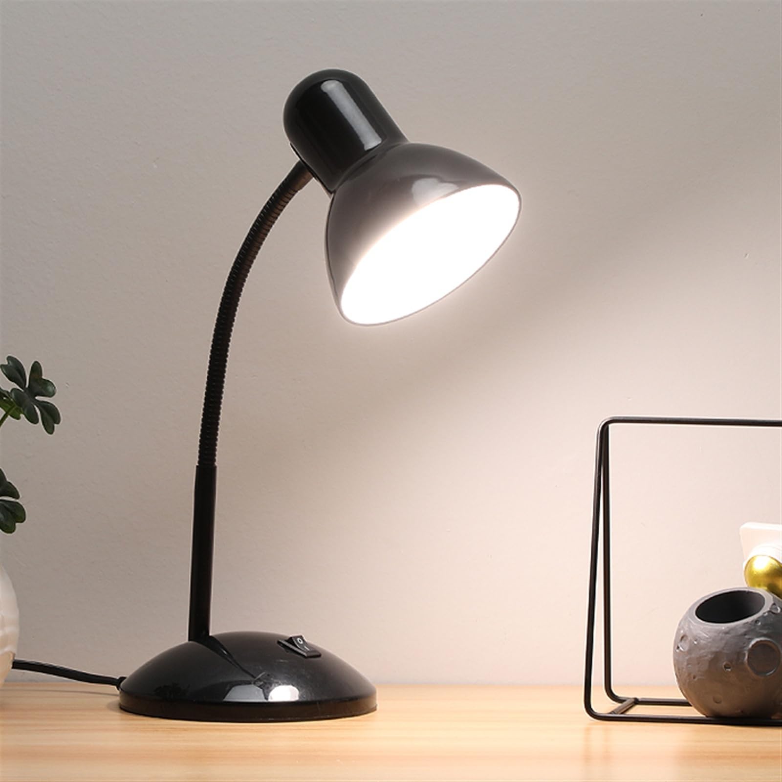 Lampada da Scrivania Lampada da scrivania a LED, lampada da scrivania in metallo for protezione degli occhi, lampada da lettura flessibile a collo di cigno con 3 modalità di illuminazione for ufficio