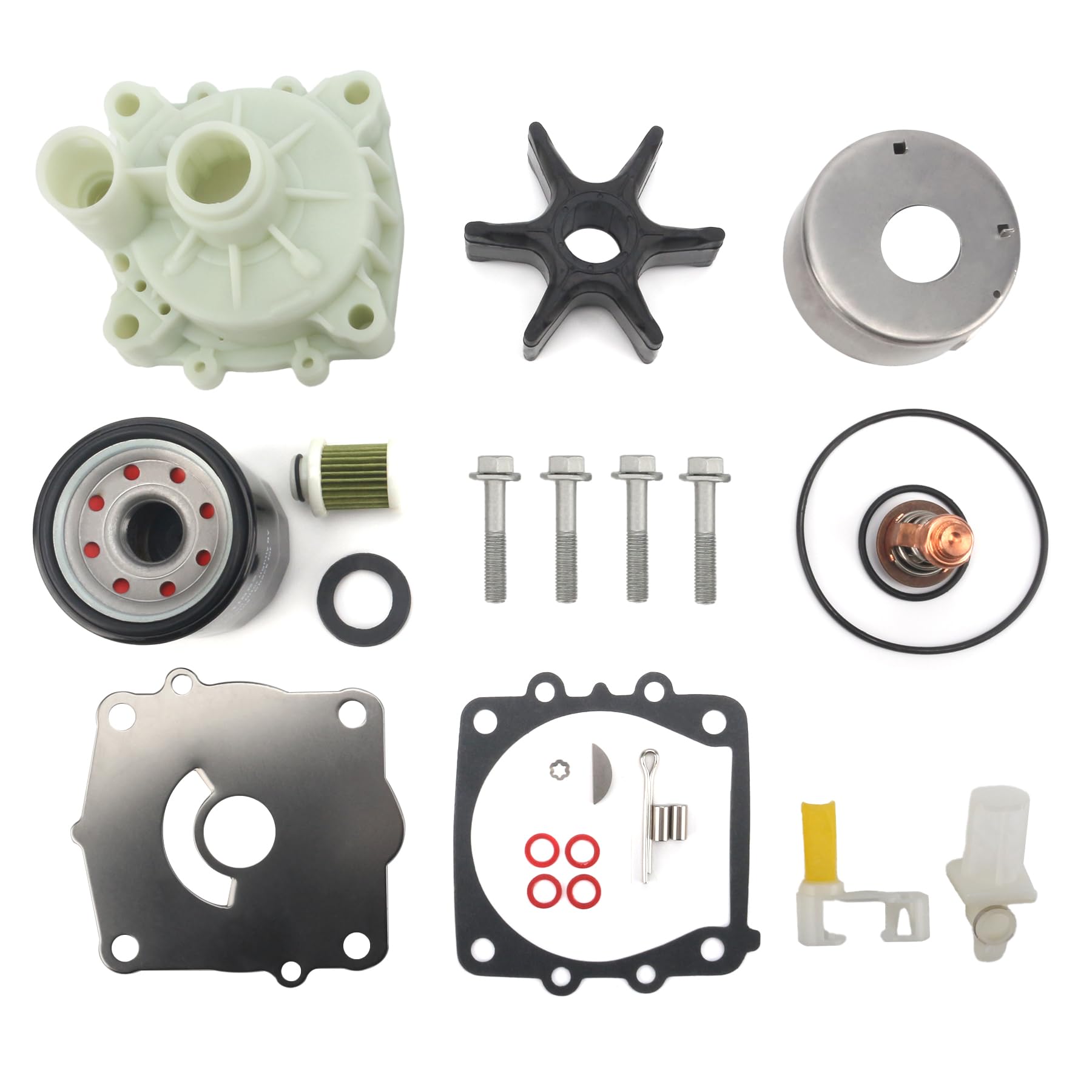 QuickMarine 18-3442 Complete Maintenance Service Kit for Yamaha 115 130 HP Outboard Boat Motors replaces 68V-W0078 Sierra 18-3523-1 18-3525 Marine