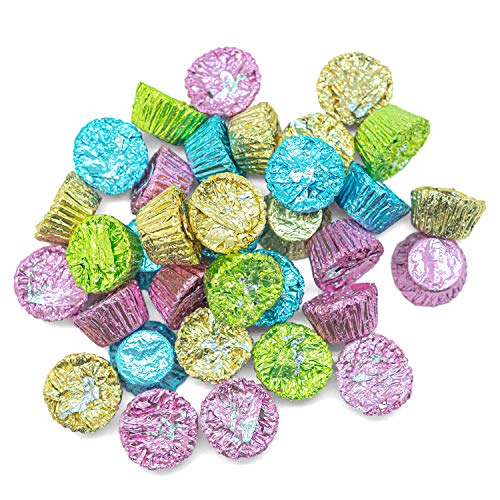 Reese's Peanut Butter Pastel Easter Cups - 1 LB Resealable Stand Up Candy Bag - Peanut Butter and Chocolate Candies Wrapped in Pastel Foils - Bulk Chocolates for Easter Baskets