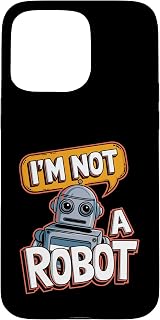 Funny Robot CAPTCHA Frustration Design Case for iPhone 15 Pro Max