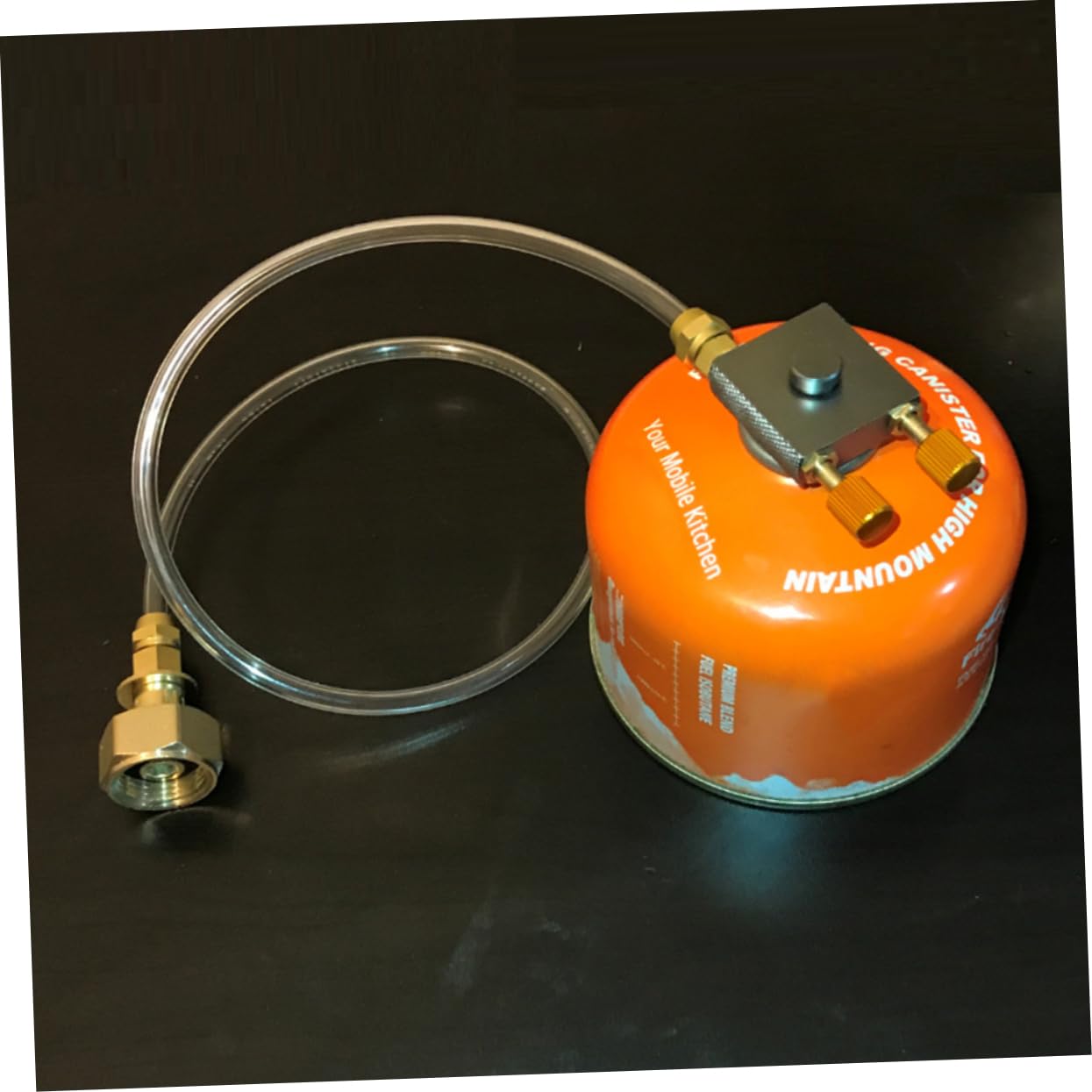 COOLHIYA Camping Gas Tank Adapter Valve for Inflation of Flat Gas Canisters Safe Conversion for Outdoor Stoves Compatible Cylinders