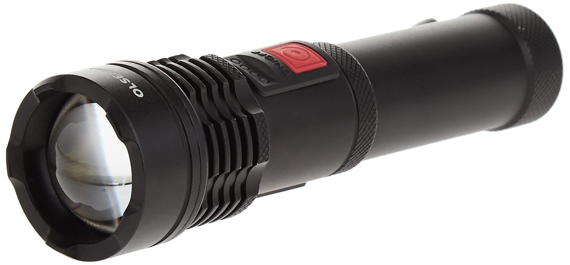 2000mAh Rechargeable LED Flashlight, Black