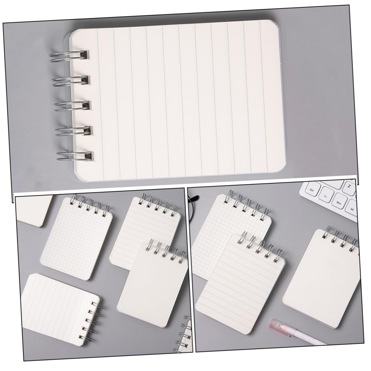 5 Ensembles Mini Cahier Mini Des Cahiers Spirale Petits Cahiers En Vrac Cahier Pointillé Cahiers À Couverture Rigide De Bureau Papier Blanche 4 Pièces * 5