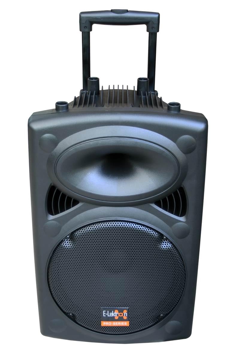 E-Lektron Bluetooth Karaoke Partybox mit 2 Funkmikrofonen – Mobile Lautsprecher EL30-M Komplettset mit Akku, USB, SD & Radio