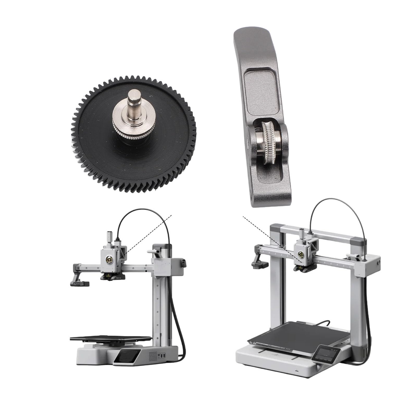 for Bambu Lab A 1 A 1 Mini Extruder Gear Assembly Aluminum Alloy Handle Kit, Extruder Hot End Gear Kit, Assembly Drive Gear for Bambu Lab A 1 A 1 Mini 3D Printer Accessories