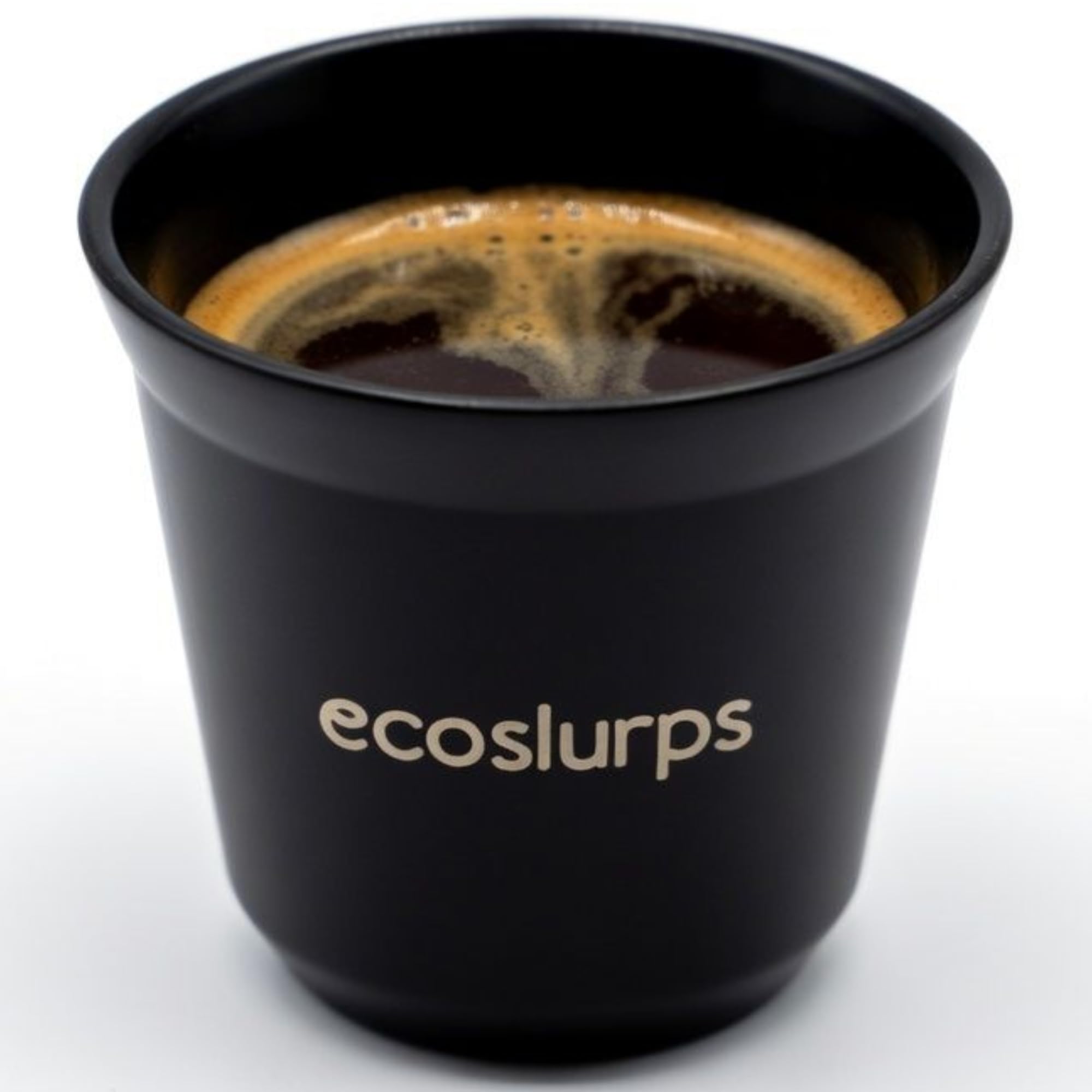 EcoSlurps Espresso Coffee Cups British Designed Coffee Gift no Handle Double wall Insulated Stainless Steel Coffee Cup Made from Recycled Steel. Bean to Cup Coffee Machines Gift (1, Large 250ml)