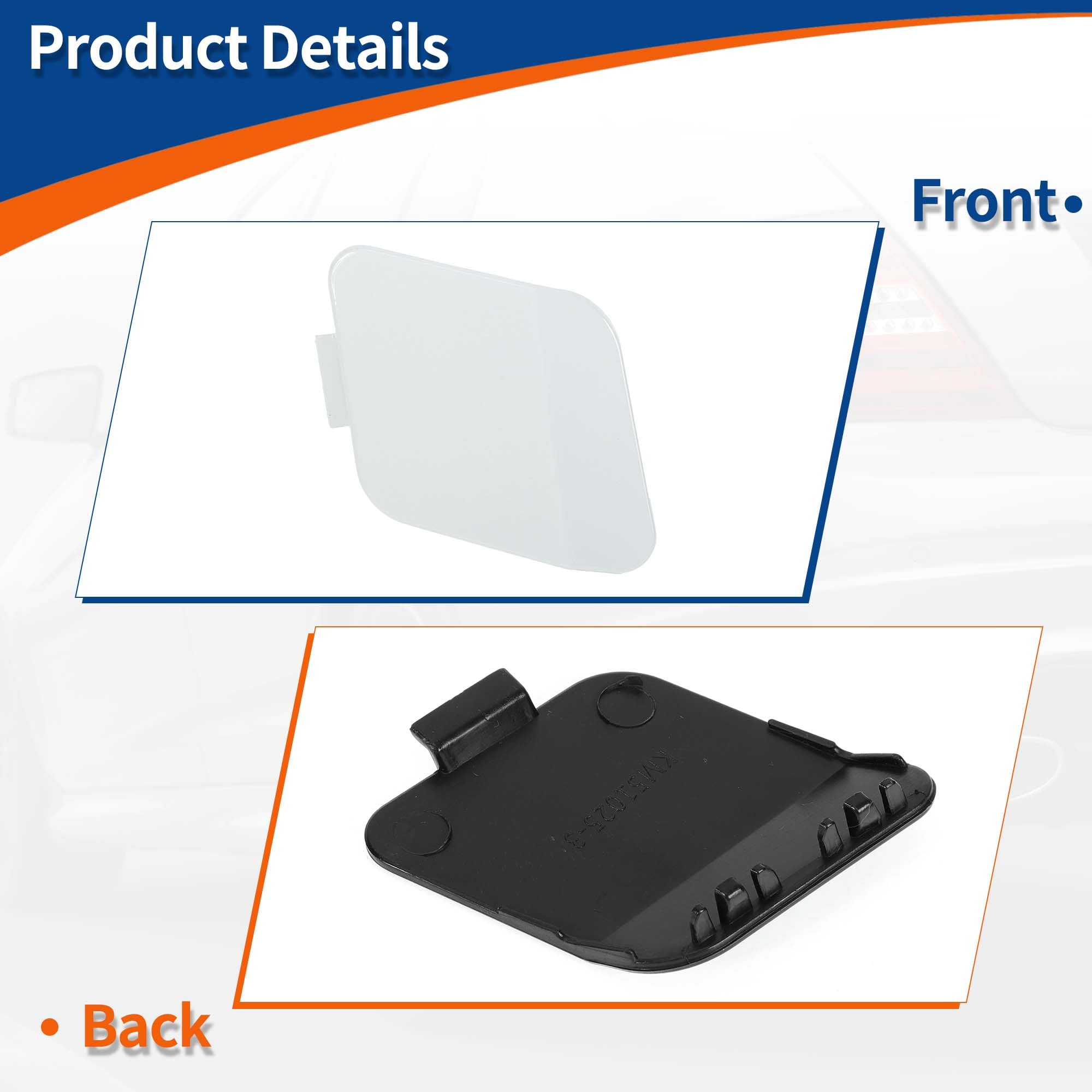 A ABSOPRO Cache-Crochet De Remorquage Avant pour BMW Serie 1 F20 12-14 1pc | Blanc, Plastique, 51118053828, Pour BMW 114i 116d 116i 118d 118i 120d 125i, 1Pc