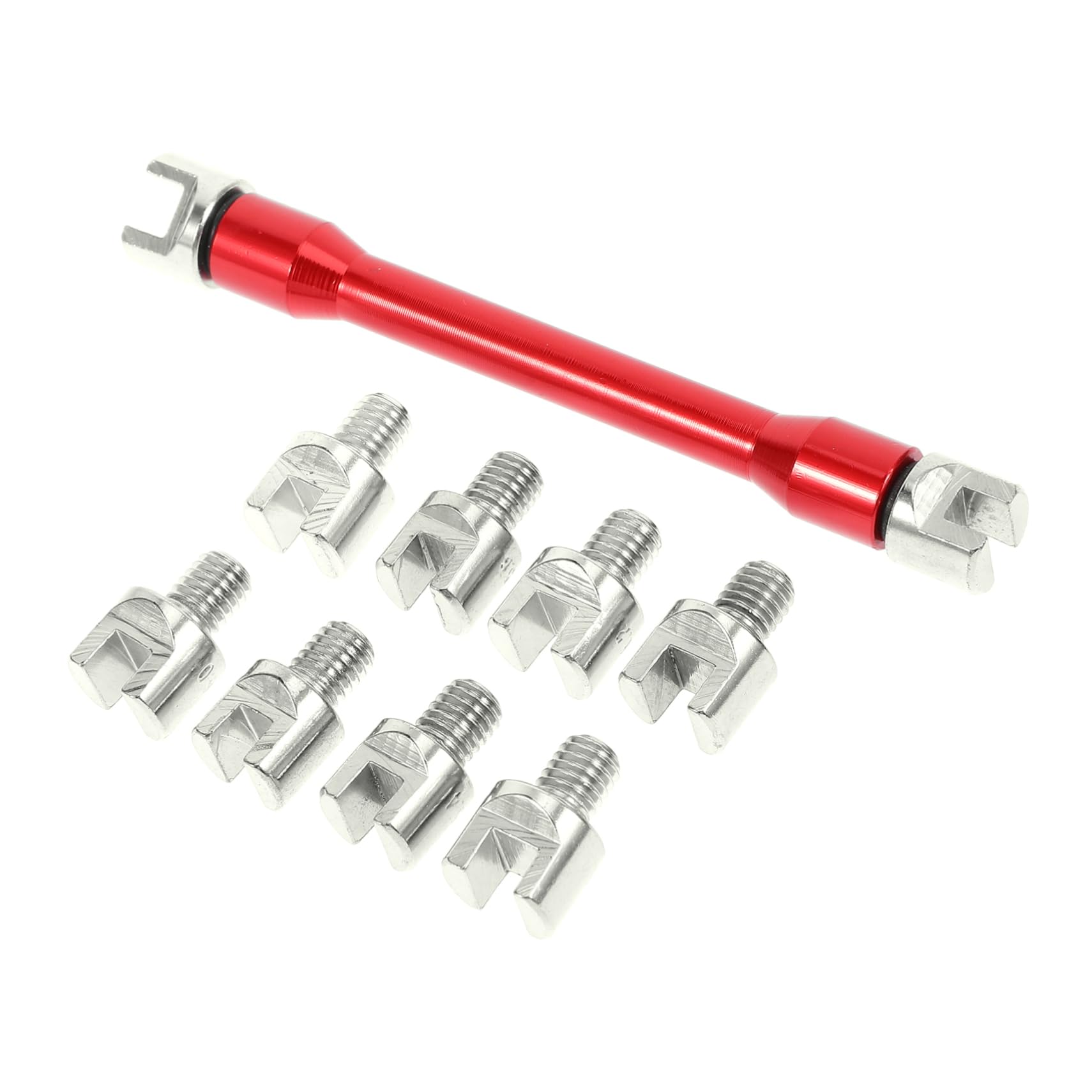 FUNOMOCYA 1 Set Bicycle Spoke Wrench Wheel Tools Motorcycle Spokes Wrench Kit Motorcycle Spokes Wrench Torque Spanner Tool Spokes Wrench Bicycle Motorcycle Spoke Spanner Red Iron