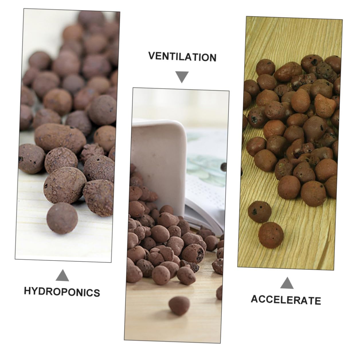 Mipcase Ceramsita de Drenaje para Jardinería 1 Kg Arcilla Expandida Porosa 05-1 CM Material Transpirable para Macetas y Cultivo sin Suelo Suministros para Plantación de Flores y